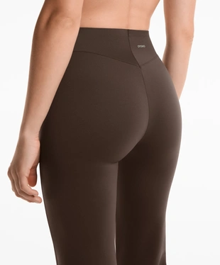 NEOPRENE-EFFECT HIGH RISE FLARE TROUSERS- Заказать в России