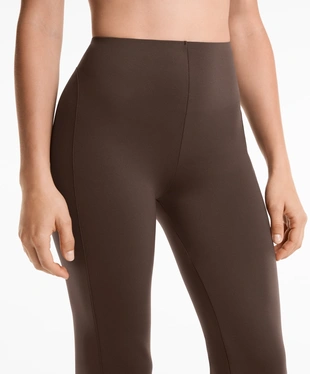 NEOPRENE-EFFECT HIGH RISE FLARE TROUSERS- Заказать в России