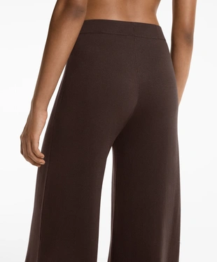 WIDE STRAIGHT-LEG KNIT TROUSERS- Заказать в России