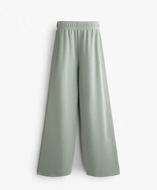 SIDE RIB STRAIGHT-LEG TROUSERS WITH SOFT-TOUCH MODAL- Заказать в России