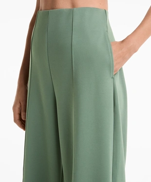SUPER HIGH RISE PIQUé TROUSERS WITH COTTON- Заказать в России