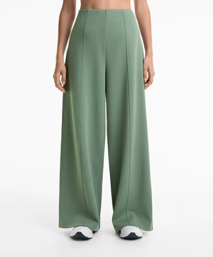 SUPER HIGH RISE PIQUé TROUSERS WITH COTTON- Заказать в России