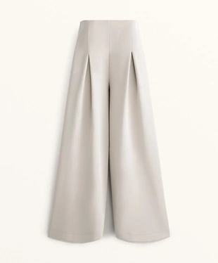 WIDE-LEG PLEATED TROUSERS WITH SOFT-TOUCH MODAL- Заказать в России