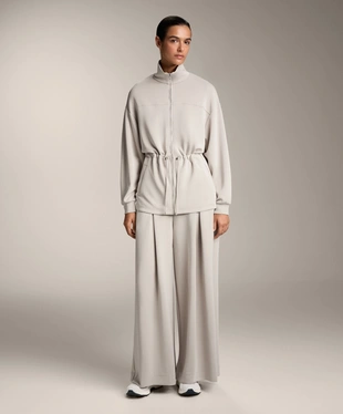 WIDE-LEG PLEATED TROUSERS WITH SOFT-TOUCH MODAL- Заказать в России