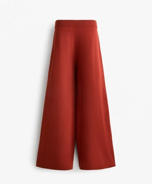 STRAIGHT-LEG KNIT TROUSERS- Заказать в России