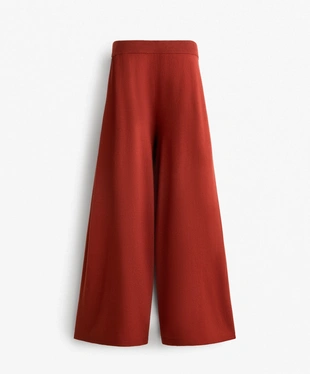 STRAIGHT-LEG KNIT TROUSERS- Заказать в России