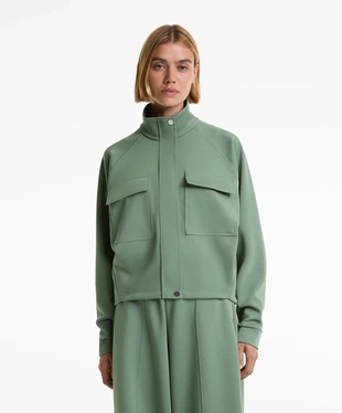 PIQUé JACKET WITH COTTON AND POCKETS- Заказать в России