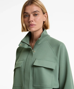 PIQUé JACKET WITH COTTON AND POCKETS- Заказать в России