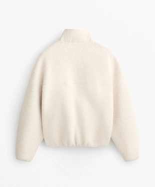 LIGHT FAUX-SHEARLING BOMBER JACKET- Заказать в России