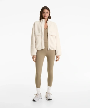 LIGHT FAUX-SHEARLING BOMBER JACKET- Заказать в России