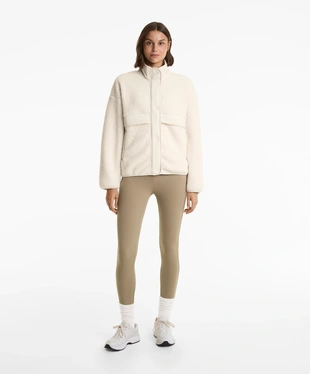 LIGHT FAUX-SHEARLING BOMBER JACKET- Заказать в России