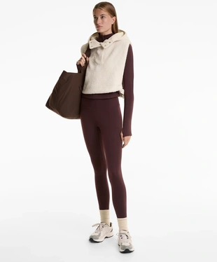 FAUX-SHEARLING HOODED GILET- Заказать в России