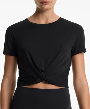 MODAL BLEND SHORT-SLEEVED KNOT T-SHIRT- Заказать в России