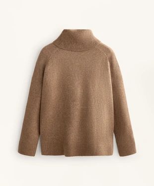 OVERSIZE SOFT KNIT POLO NECK JUMPER- Заказать в России