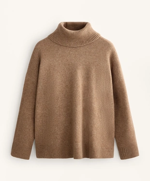 OVERSIZE SOFT KNIT POLO NECK JUMPER- Заказать в России