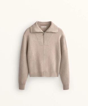 RIB COLLAR KNIT JACKET- Заказать в России