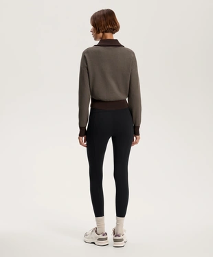 HOUNDSTOOTH PRINT KNIT JACKET- Заказать в России