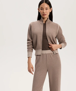 KNIT JACKET WITH CONTRAST DETAILS- Заказать в России