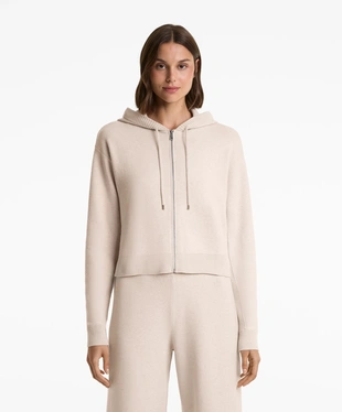 HOODED KNIT JACKET- Заказать в России