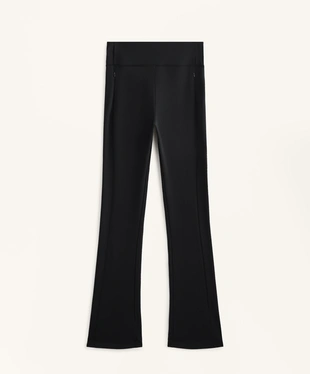 HIGH RISE WARM FLARE TROUSERS WITH POCKETS- Заказать в России