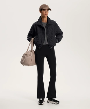 HIGH RISE WARM FLARE TROUSERS WITH POCKETS- Заказать в России