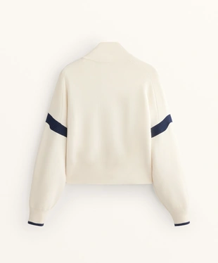 CONTRAST SLEEVE KNIT JACKET- Заказать в России