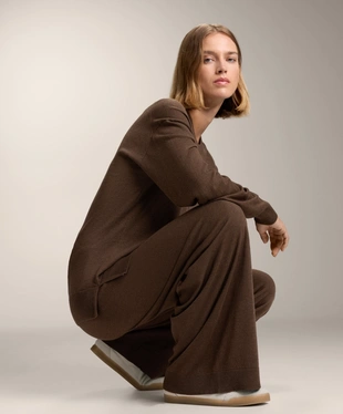 ROUND NECK KNIT JUMPER 10% CASHMERE- Заказать в России