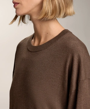ROUND NECK KNIT JUMPER 10% CASHMERE- Заказать в России