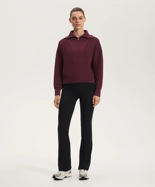 TEXTURED HALF-ZIP KNIT JUMPER- Заказать в России