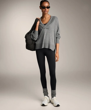 V-NECK JUMPER WITH LAPEL- Заказать в России