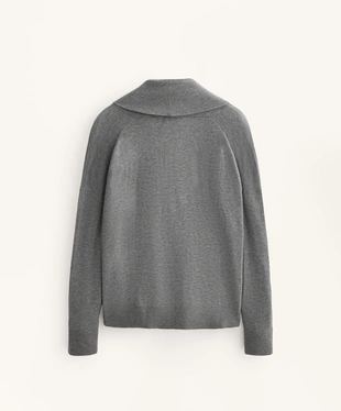 V-NECK JUMPER WITH LAPEL- Заказать в России