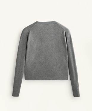 CROSSOVER KNIT JUMPER WITH RIB SLEEVES- Заказать в России