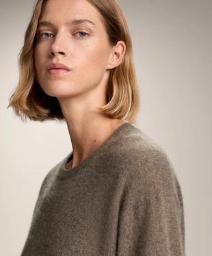 100% CASHMERE KNIT ROUND-NECK JUMPER- Заказать в России