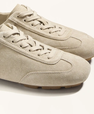 SPLIT-LEATHER TRAINERS- Заказать в России