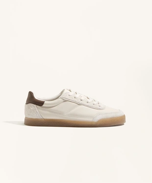 NYLON TRAINERS WITH SPLIT-LEATHER PIECES- Заказать в России