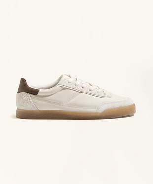 NYLON TRAINERS WITH SPLIT-LEATHER PIECES- Заказать в России
