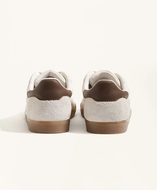 NYLON TRAINERS WITH SPLIT-LEATHER PIECES- Заказать в России