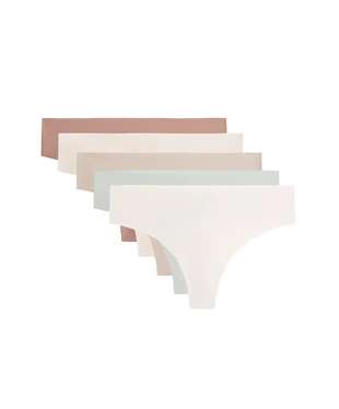 5 POLYAMIDE BLEND INVISIBLE THONGS- Заказать в России