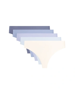 5 POLYAMIDE BLEND INVISIBLE THONGS- Заказать в России