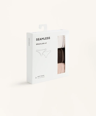 3 BRAZILIAN BRIEFS SEAMLESS SOFT TOUCH- Заказать в России