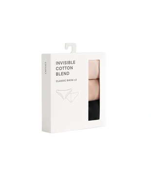3 INVISIBLE COTTON BLEND CLASSIC BRIEFS- Заказать в России