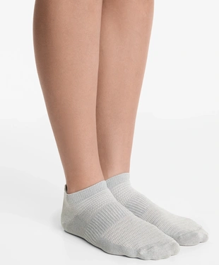 3 PAIRS OF POLYAMIDE BLEND SNEAKER SOCKS WITH HEEL TAB- Заказать в России