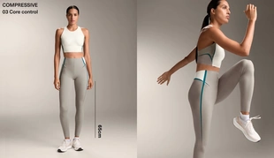 COMPRESSIVE CORE-CONTROL HIGH-RISE ANKLE-LENGTH 65CM LEGGINGS- Заказать в России