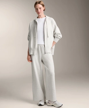 LONG KNIT HOODED JACKET- Заказать в России