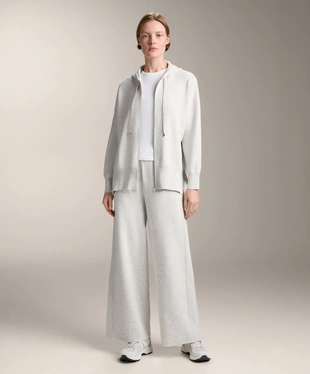 LONG KNIT HOODED JACKET- Заказать в России