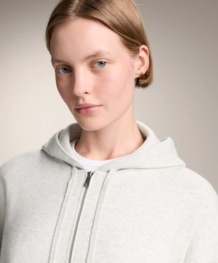 LONG KNIT HOODED JACKET- Заказать в России
