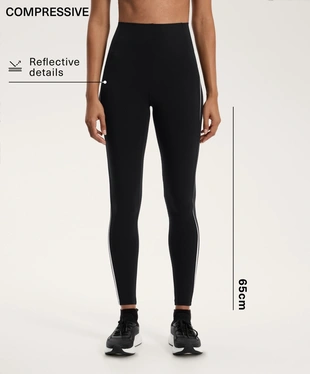 COMPRESSIVE HIGH RISE ANKLE-LENGTH LEGGINGS WITH SIDE STRIPES 65CM- Заказать в России