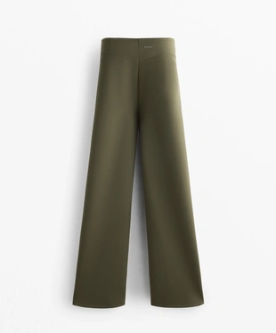 NEOPRENE-EFFECT STRAIGHT-LEG TROUSERS- Заказать в России