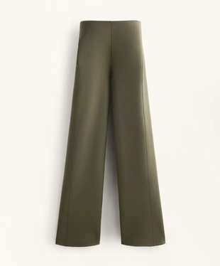 NEOPRENE-EFFECT STRAIGHT-LEG TROUSERS- Заказать в России