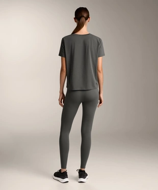 COTTON BLEND V-NECK T-SHIRT- Заказать в России